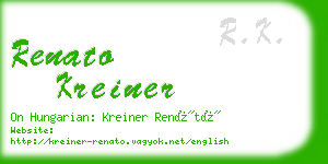 renato kreiner business card